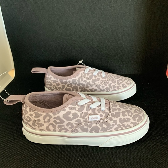 NWT- VANS Kids Sneakers with Leopard Pattern - Light Pink - Picture 7 of 9